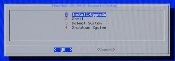 TrueNas Console Setup
